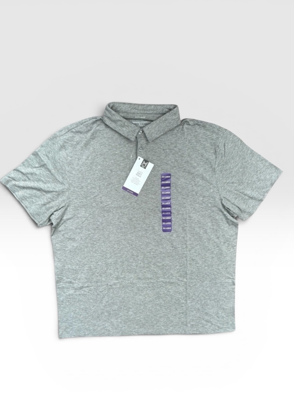 Members Mark Mens XXL Favorite Soft Polo Shirt Gray Heather NWT Golf Athleisure